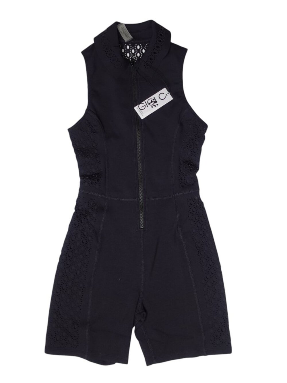 GIGI C Kina Romper Women's athletic wear gym tennis in Black size XS NWT